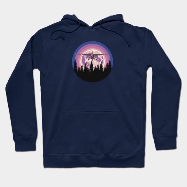 Cessna 172 Purple Moon Hoodie by Kassi Skye